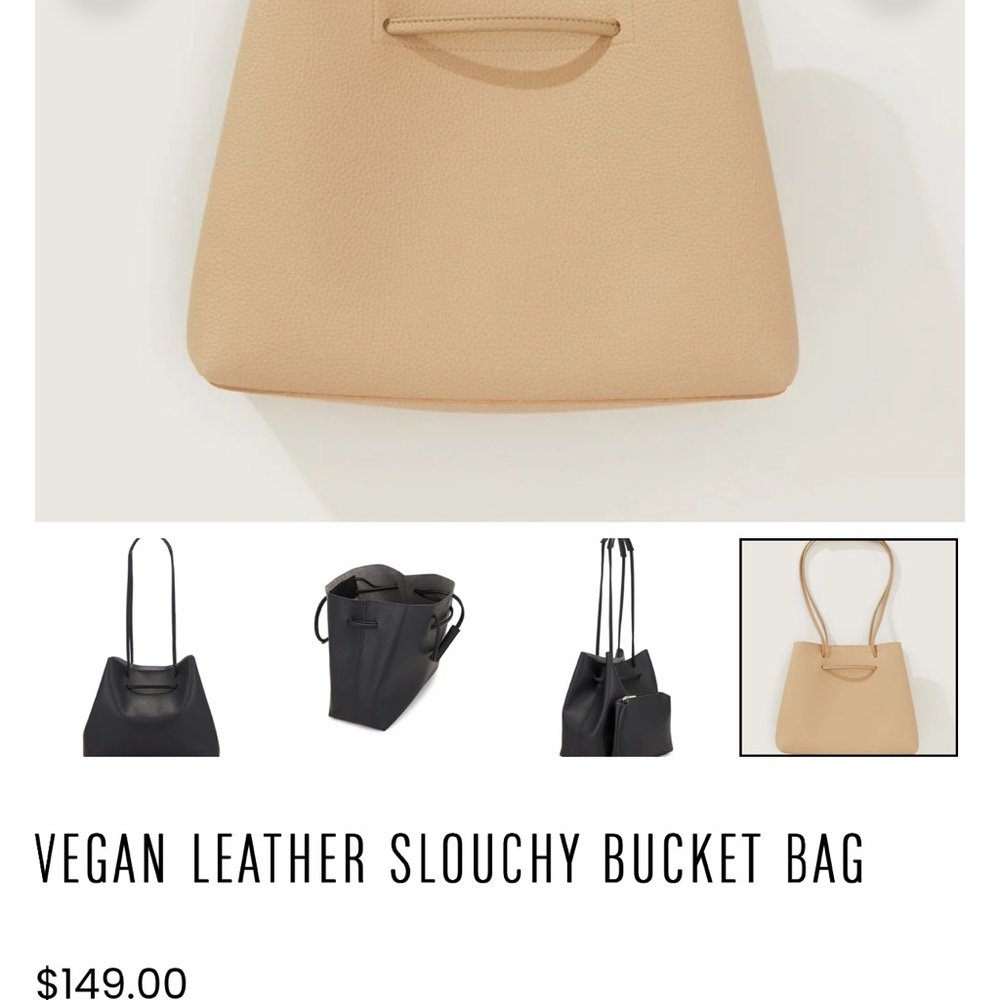8 Other Reasons Vegan Leather Slouchy Bucket Bag - Tan